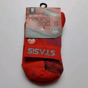 Voxx Life Stasis Neuro Socks Athletic Mini Crew Red Size M (M 6-9, Wo 7.5-11)